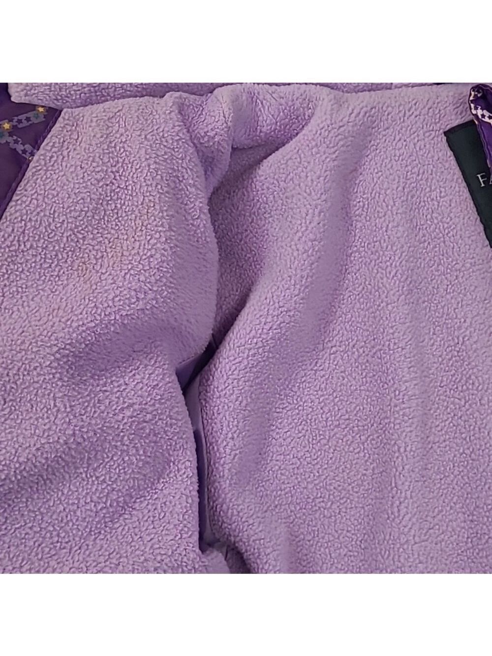 Faded Glory Toddler Purple Star Print Hooded Puffer Jacket 24 Months NWOT - Picture 5 of 13